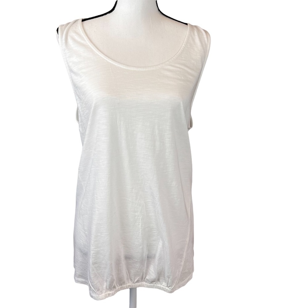 NWT Style & Co Women's White Tank Top Sleeveless Scoop Neck Stretch Size XL